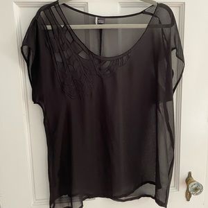 Black Sheer top